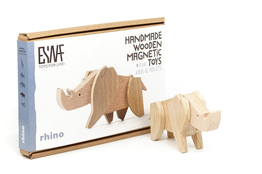 Rhino - Wooden Magnetic Toy