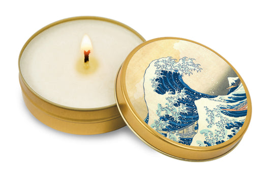 Katsushika Hokusai - Great Wave - Candle