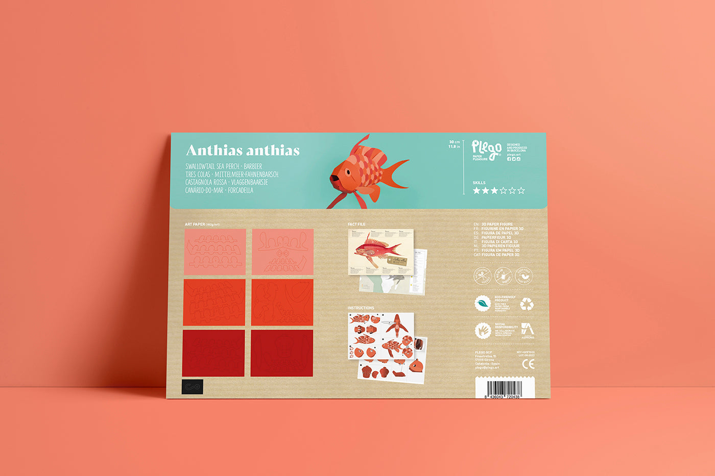 Swallow Sea Perch - Anthias anthias - Paper Figure 3D