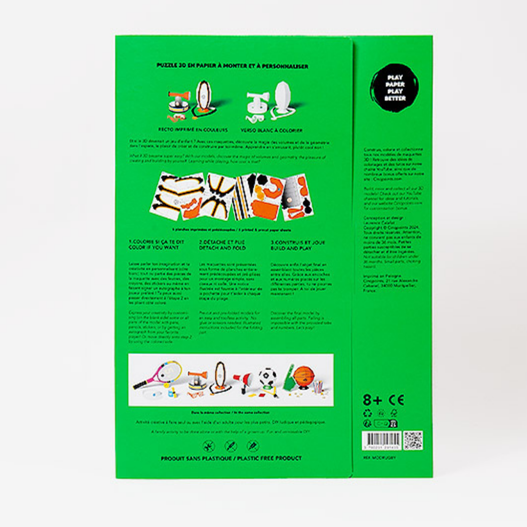 Rugby Club - Papercraft 3D