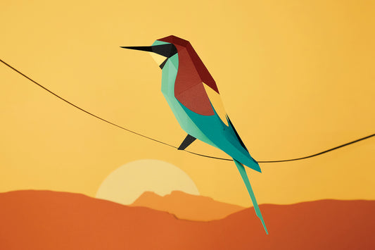 Bee-Eater - Merops apiaster - Paper Figure 3D