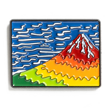 Le Mont Fuji par temps clair (Le Fuji rouge) - Broche