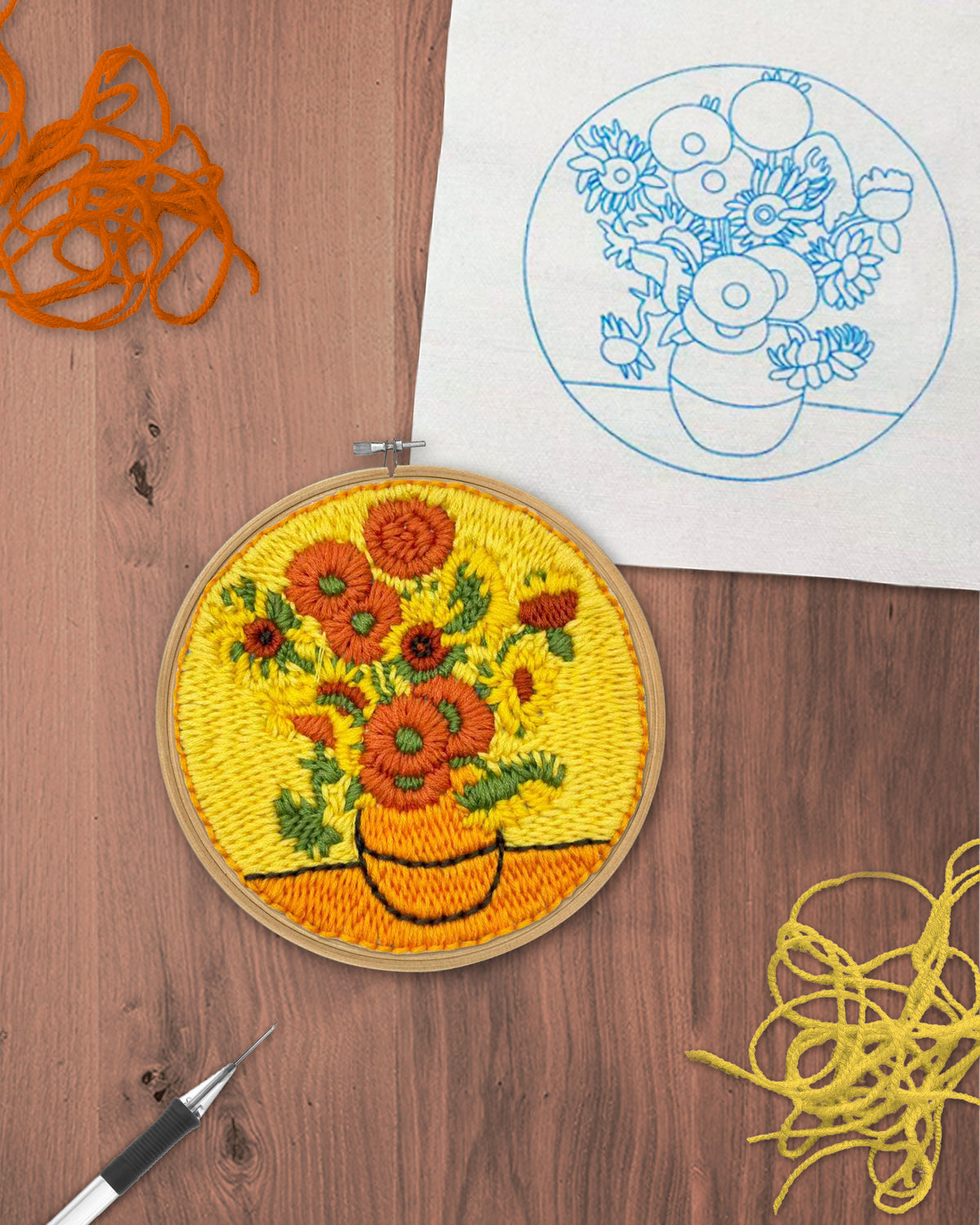 Sunflowers - Punch needle kit