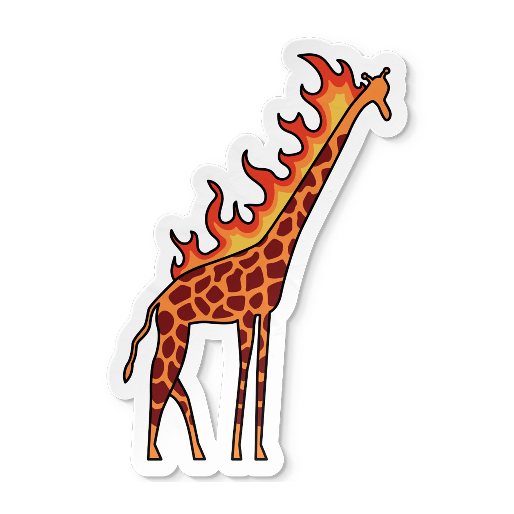 Burning Giraffe - Sticker – Today is Art Day