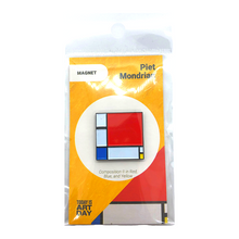 Composition II en rouge, bleu et jaune - Aimant