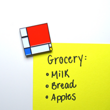 Composition II en rouge, bleu et jaune - Aimant