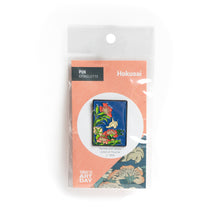 Canari et pivoines - Broche