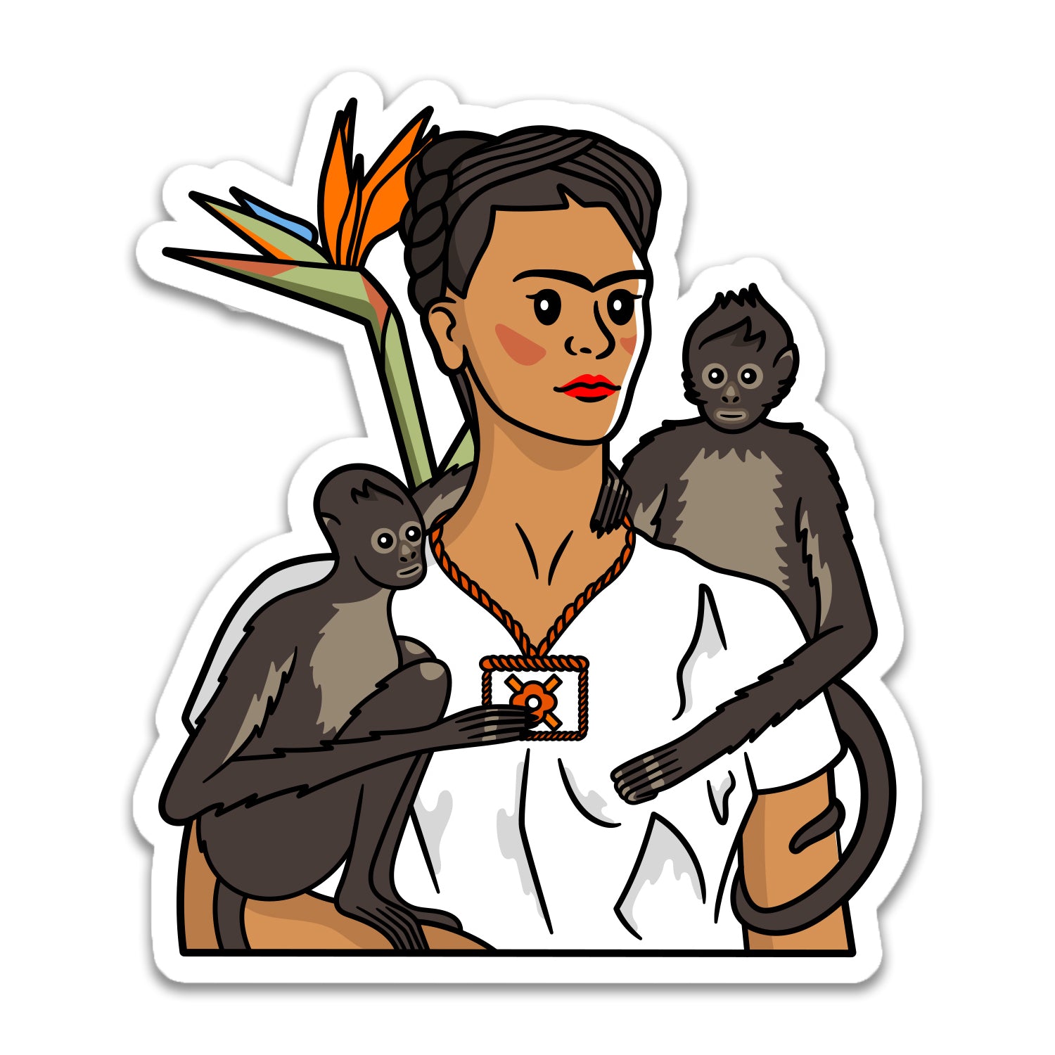 Self-Portrait with Monkeys - Sticker – Today is Art Day