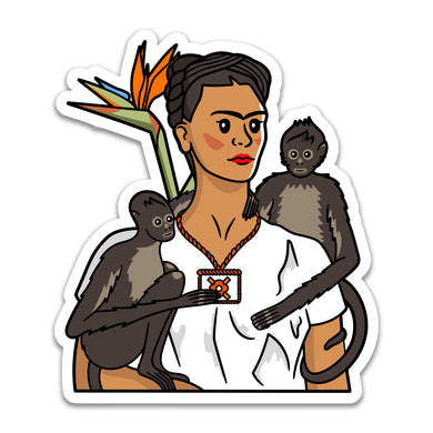 Self-Portrait with Monkeys - Sticker