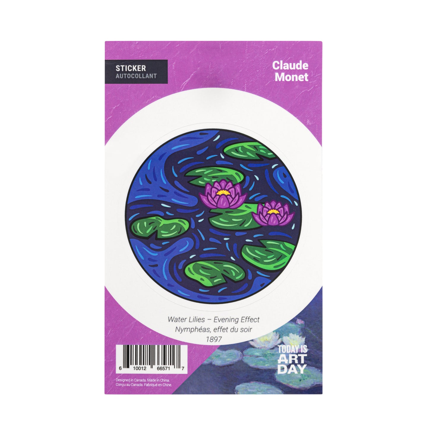 Water Lily - Night Effect - Sticker