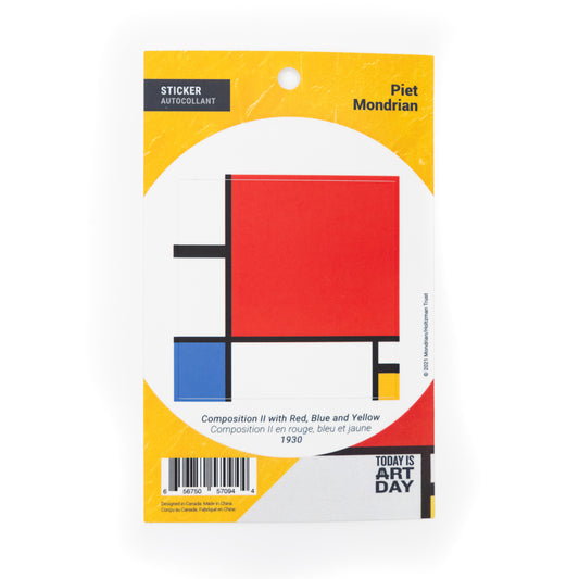 Composition II in Red, Blue, and Yellow - Sticker
