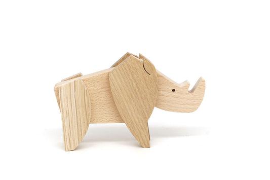 Rhino - Wooden Magnetic Toy