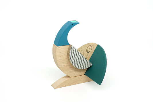 Peacock - Bird - Wooden Magnetic Toy