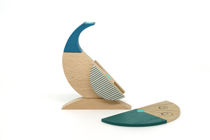 Peacock - Bird - Wooden Magnetic Toy