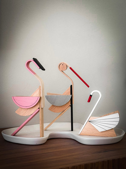 Flamingo - Bird - Wooden Magnetic Toy
