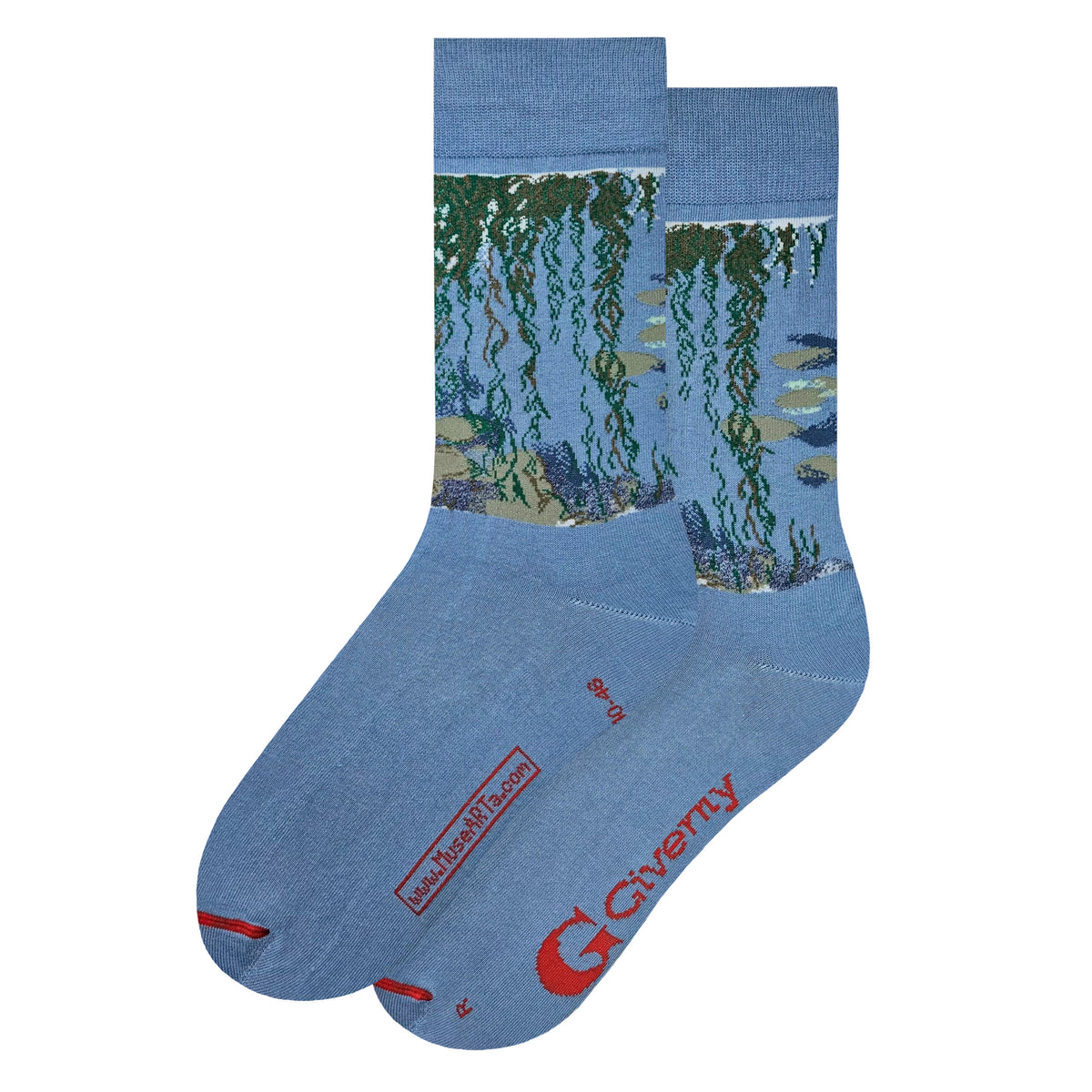 Water Lilies with Willow Branches - Claude Monet - Socks