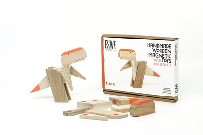 T.Rex - Dinosaur - Wooden Magnetic Toy