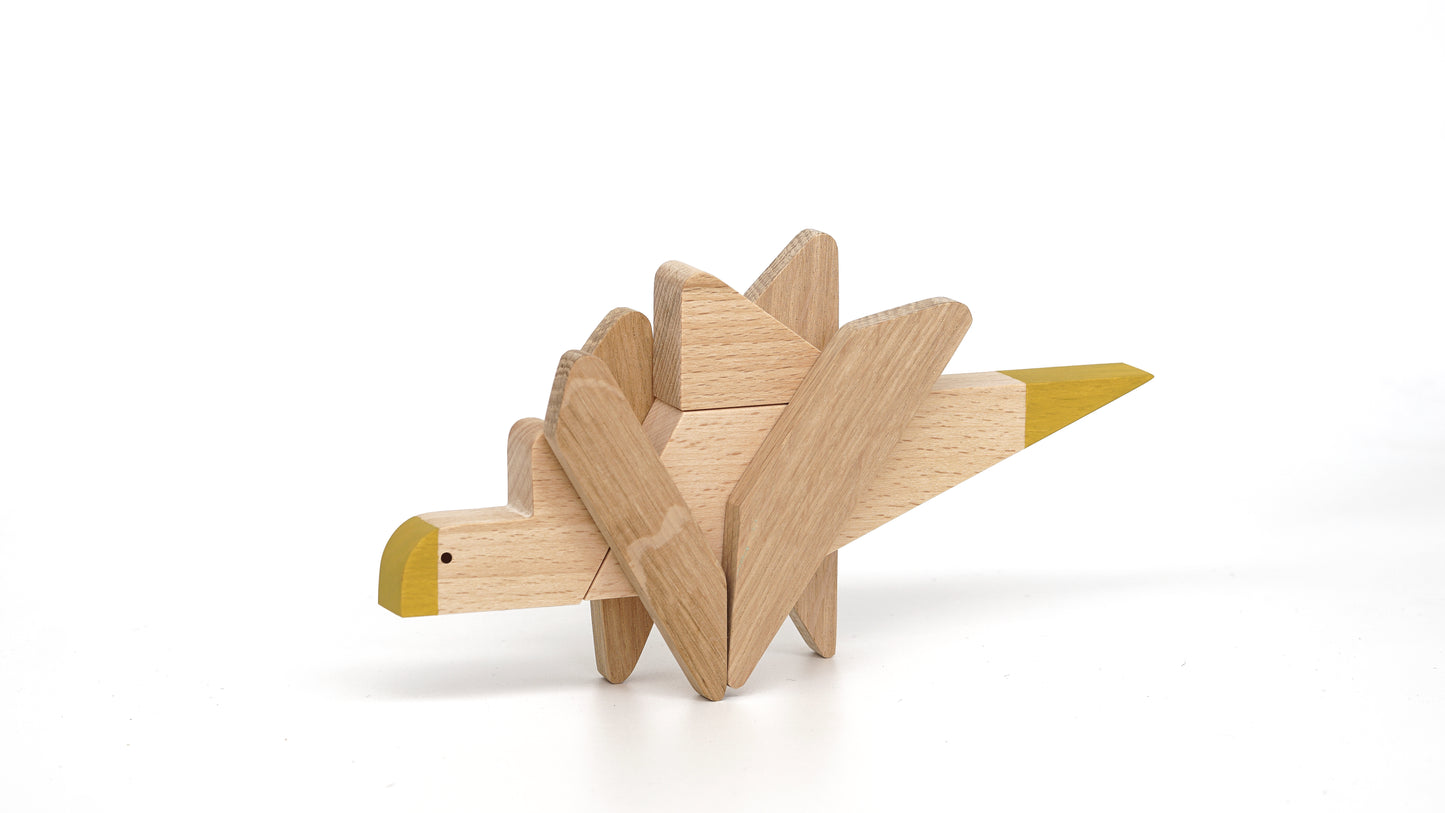 Stegosaurus - Dinosaur - Wooden Magnetic Toy