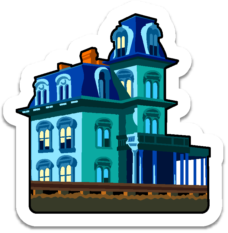 House by the Railroad - Sticker
