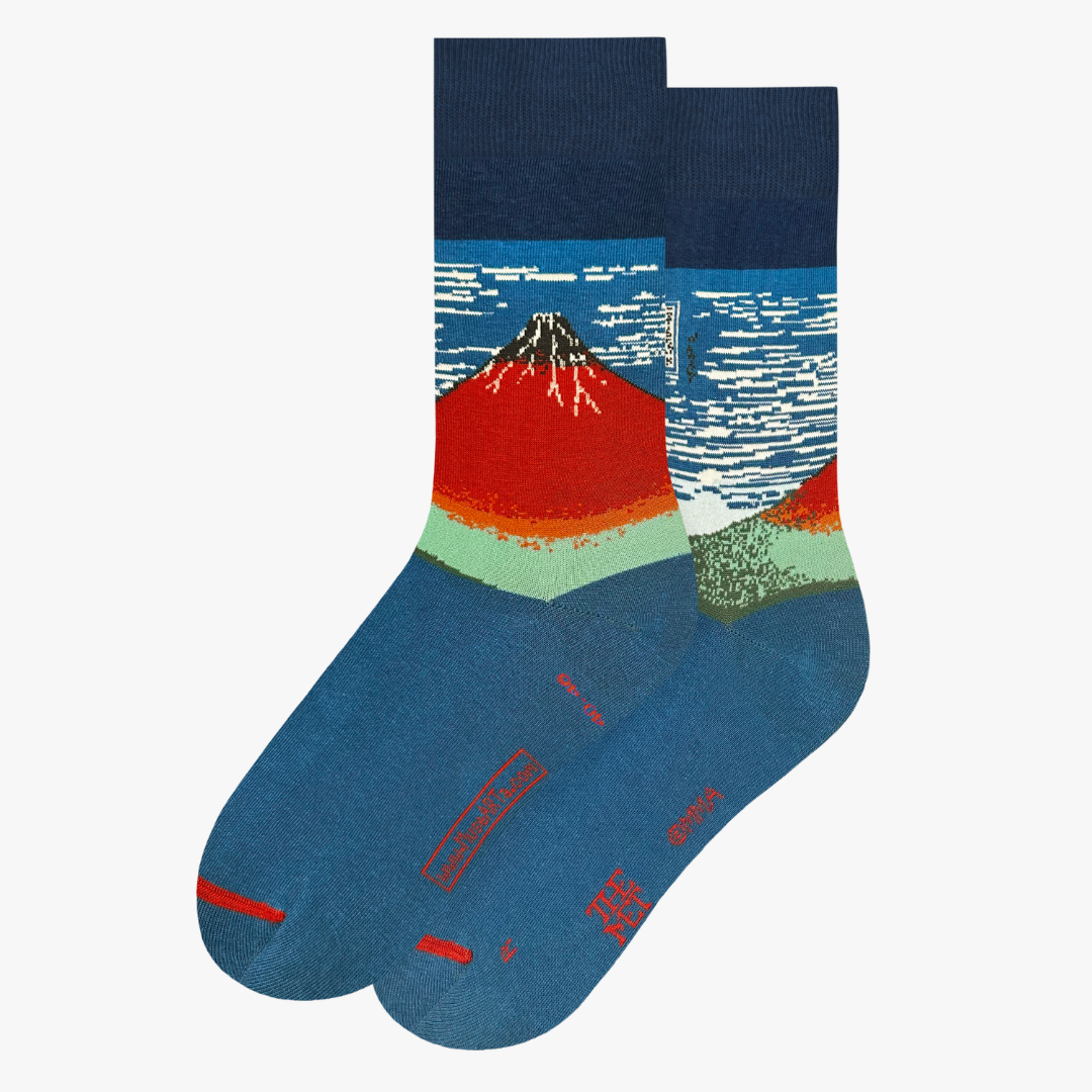 Red Fuji License - Katsushika Hokusai - Socks