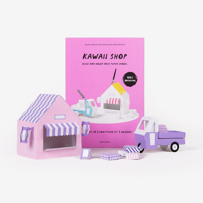 Kawaii Shop Model - Papercraft 3D