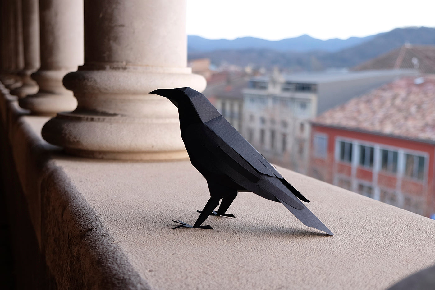 Raven - Corvus corax - Paper Figure 3D
