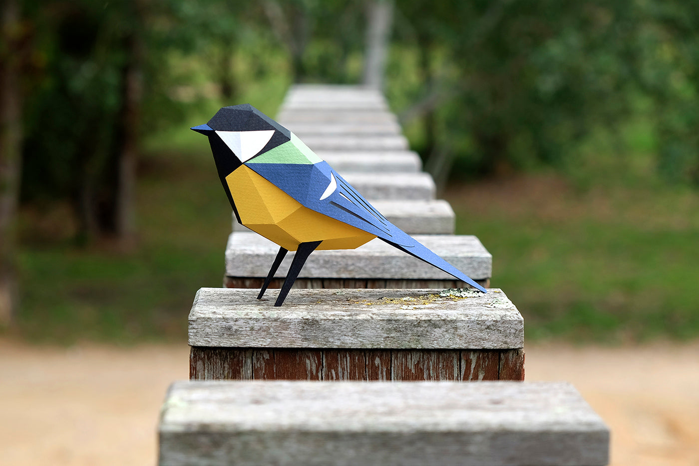 Great Tit - Parus major - Paper Figure 3D