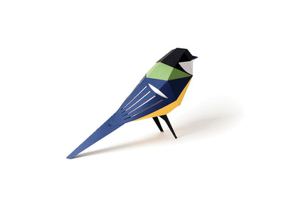 Great Tit - Parus major - Paper Figure 3D