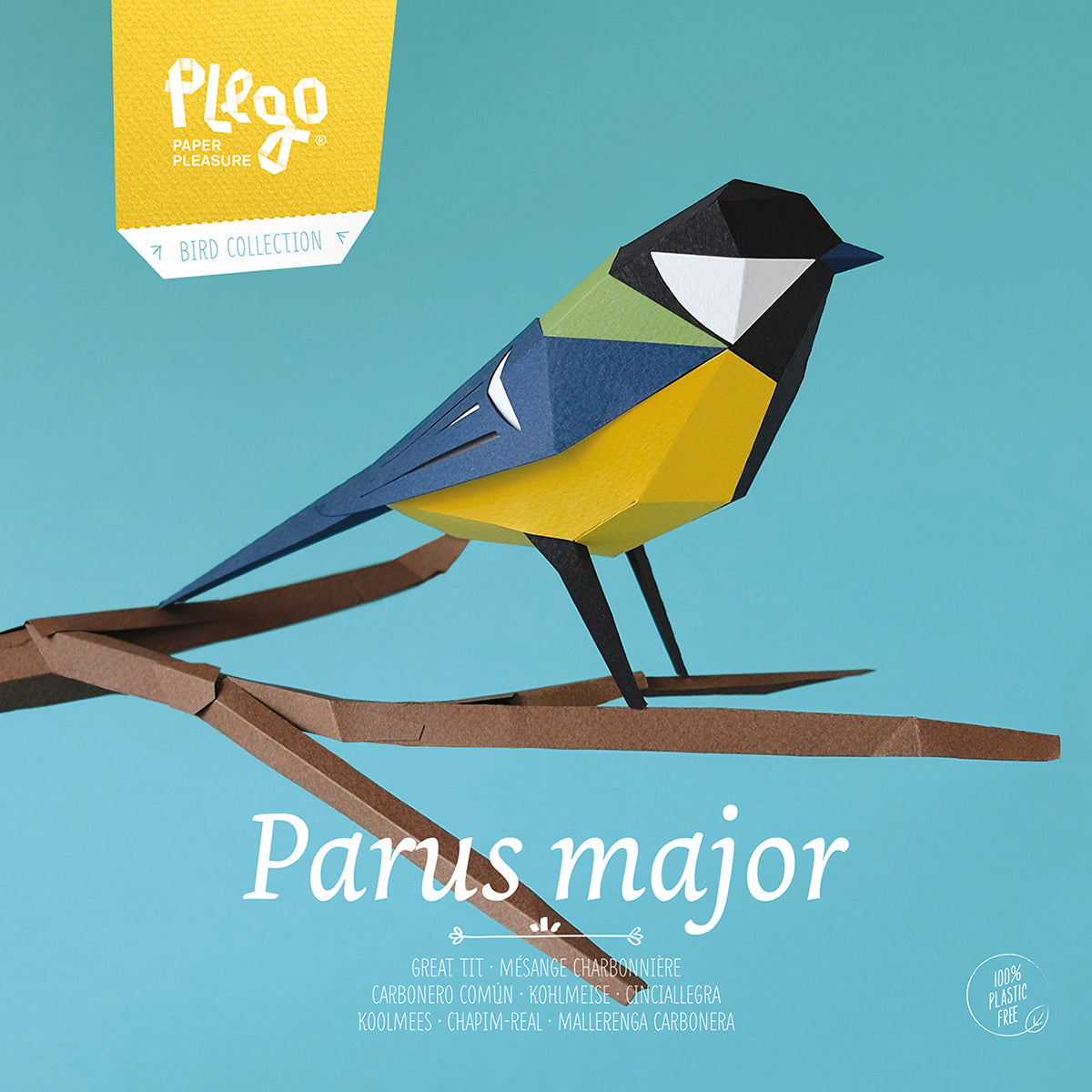 Great Tit - Parus major - Paper Figure 3D