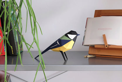 Great Tit - Parus major - Paper Figure 3D