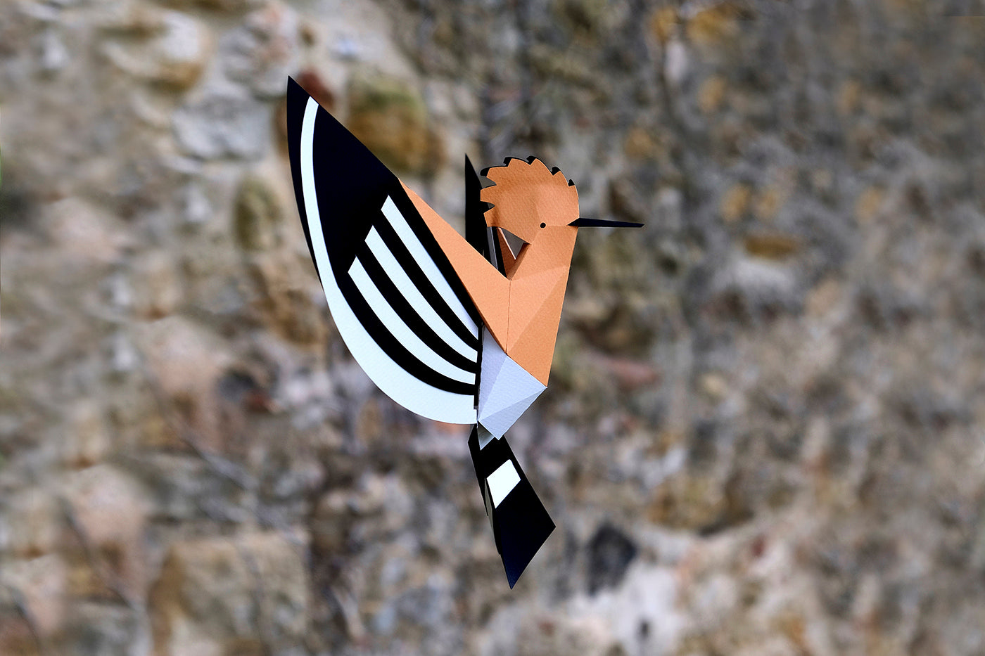 Hoopoe - Upupa epops - Paper Figure 3D