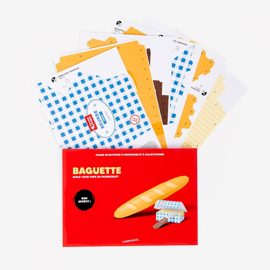 French Baguette – 3D Paperfood Kit