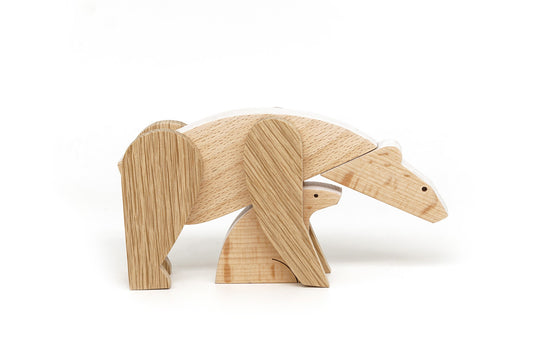 Polar Bear - Wooden Magnetic Toy