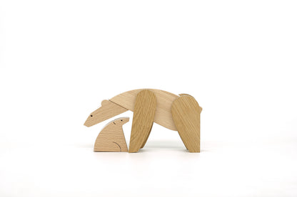 Polar Bear - Wooden Magnetic Toy