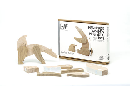 Polar Bear - Wooden Magnetic Toy