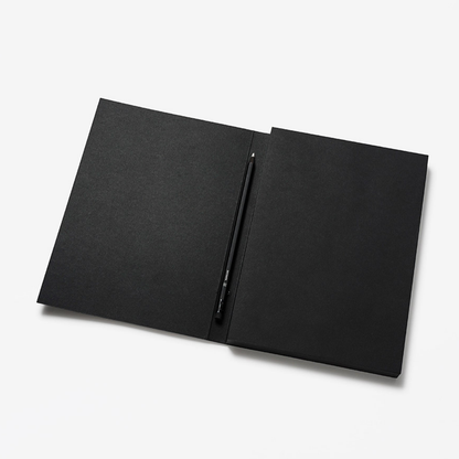 ARCHIBLACK - black sketchbook + white pencil