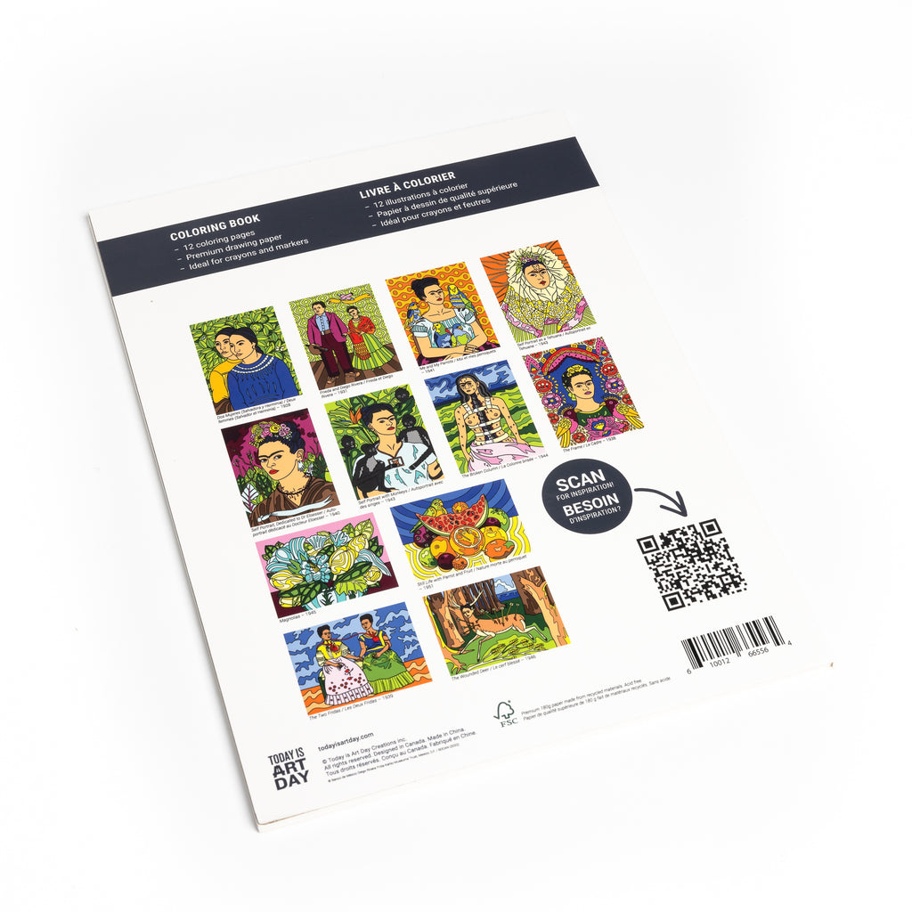 Frida Kahlo Coloring Book Today is Art Day