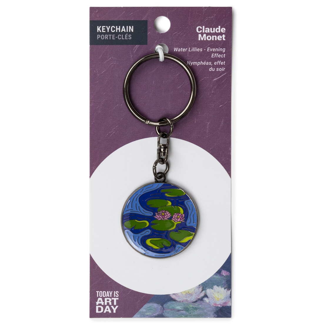 Water Lilies - Evening Effect - Keychain