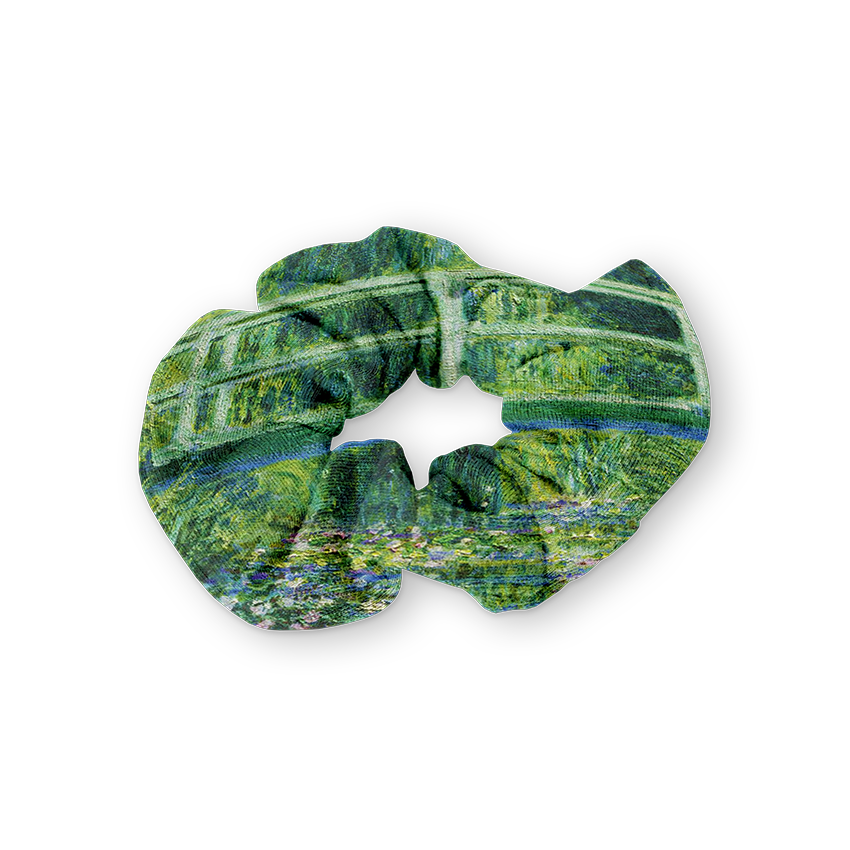 Bridge and Waterlilies - Scrunchie