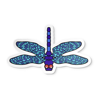 Libellule Bleue - Autocollant