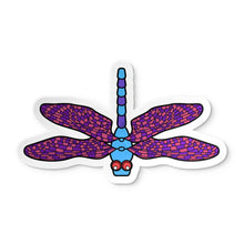  Libellule Violette - Autocollant