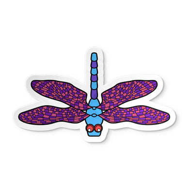 Libellule Violette - Autocollant