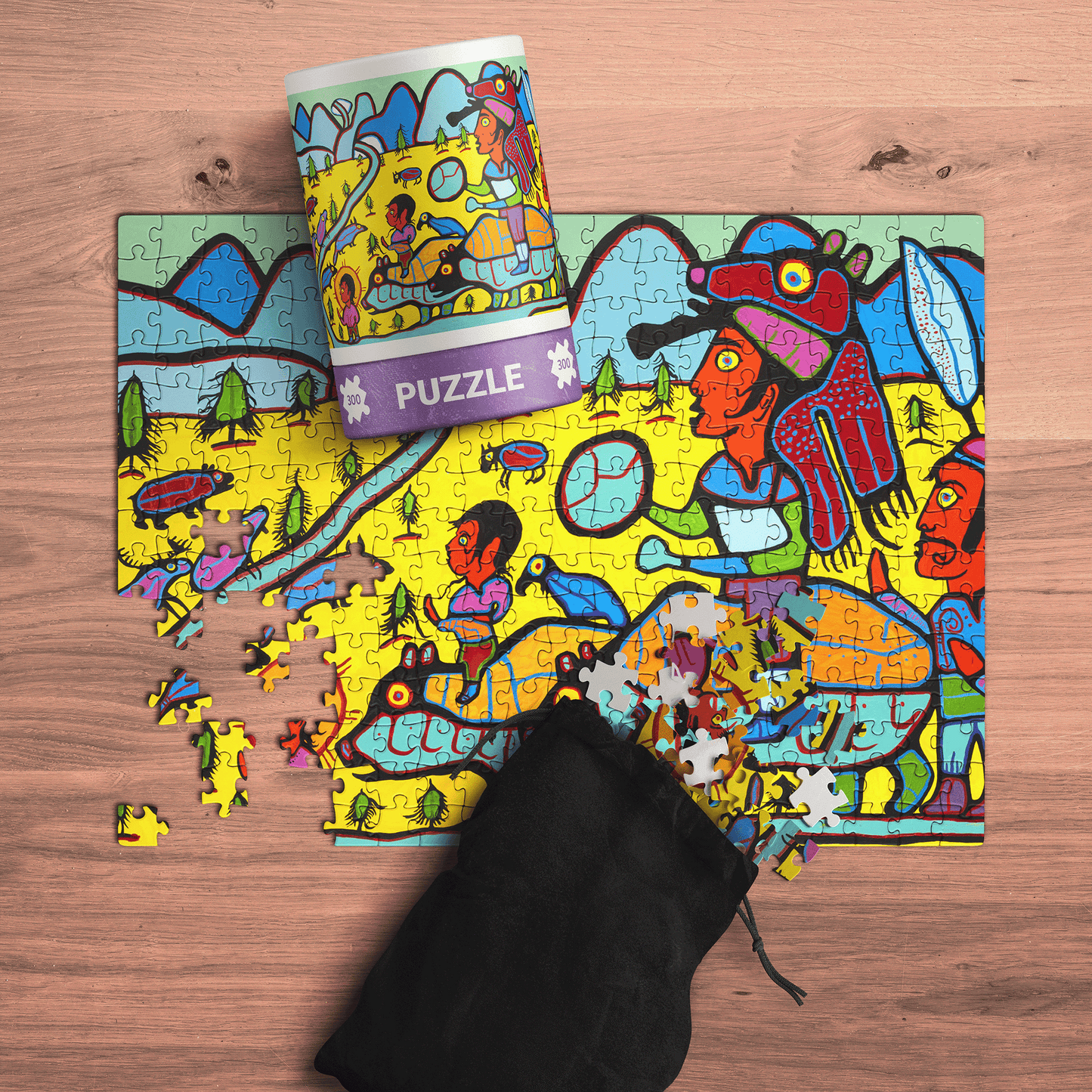 La famille entreprend un voyage - Norval Morrisseau - 300-pièces