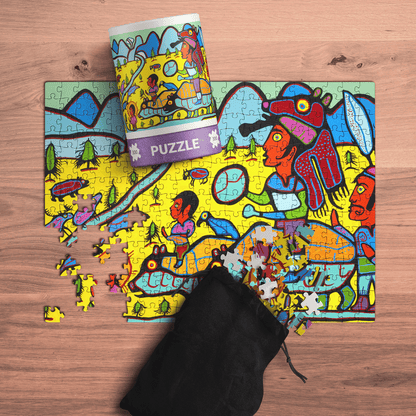 La famille entreprend un voyage - Norval Morrisseau - 300-pièces