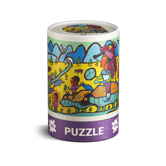 Family Begins Journey - Norval Morrisseau - 300-piece Puzzle