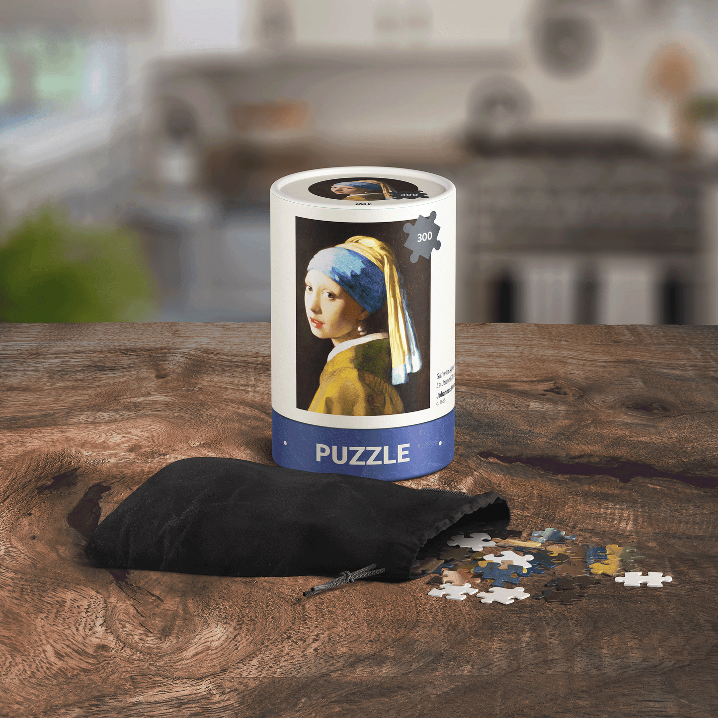 1000-Piece Johannes Vermeer 'Girl With A Pearl Earring' Jigsaw Puzzle – Classic Art Puzzle, Glare-Free Finish | Oil Painting Puzzle For Adults