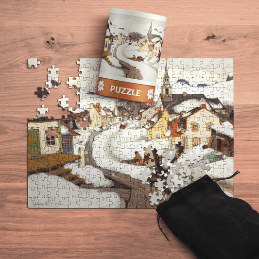 Village in the Laurentian Mountains - Clarence Gagnon - 300-piece Puzzle