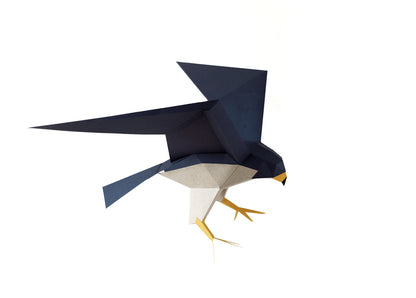 Peregrine Falcon - Falco Peregrinus - Paper Figure 3D