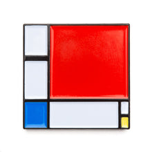 Composition II en rouge, bleu et jaune - Broche