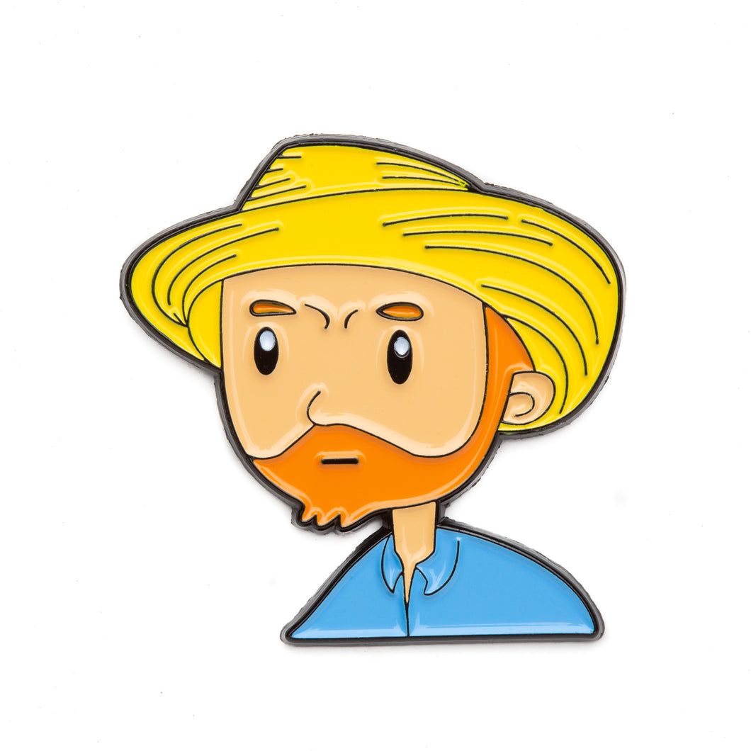 Self-Portrait with Straw Hat - Pin